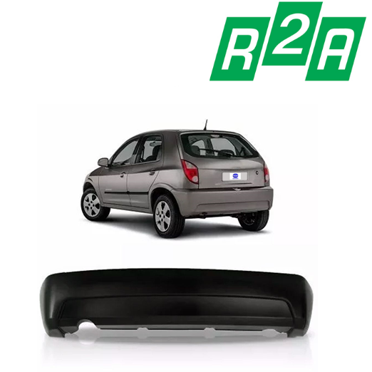 Para Choque Traseiro Chevrolet Celta Preto Liso R2A 2006 2010 02 7212